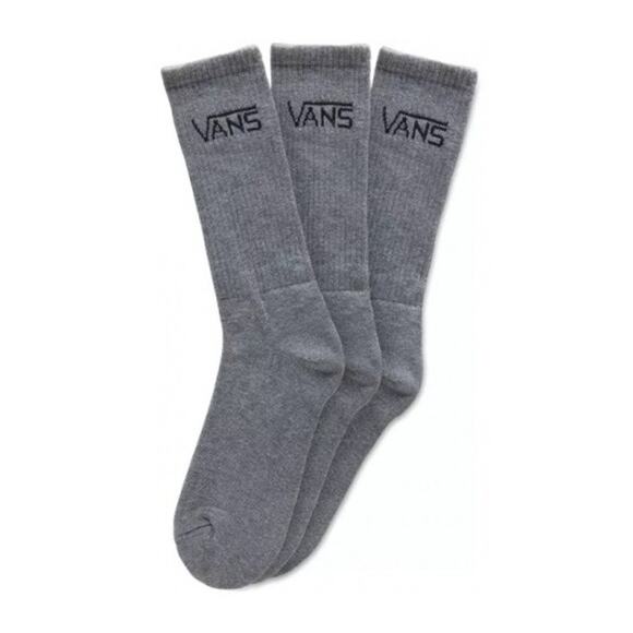 NWT Vans 3-Pack Classic Crew Socks in Grey size Men's 9.5-13 - Picture 1 of 6